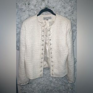 Tahari size 10 twead knit suit coat